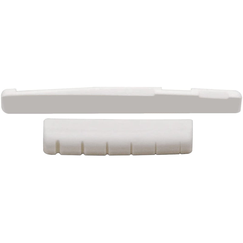 [AUSTRALIA] - Blisstime 6 String Acoustic Guitar Bone Bridge Saddle and Nut Made of Real Bone for Acoustic Folk Guitar 