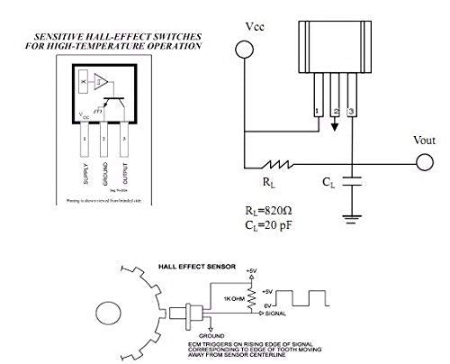 Bridgold 10pcs A3144 3144 Hall Effect Sensor Magnetic Detector,3-Pin