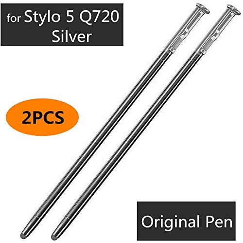2PCS Stylo 5 Stylus Pen Replacement Stylus Touch S Pen for LG Stylo 5 / Stylo 5+ Q720AM Q720VS Q720MS Q720PS Q720CS Q720MA Stylus Touch S Pen (Silver) 2PCS Silver