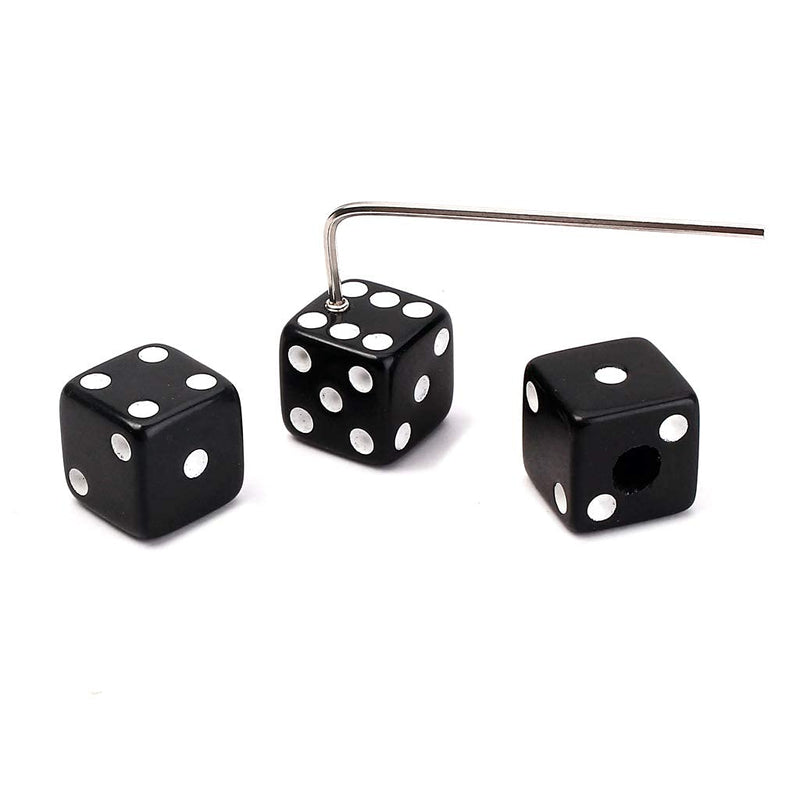 Alnicov Black Plastic Dice Guitar Tone Volume Control Knobs with Wrench for Electric Guitar Pack of 3