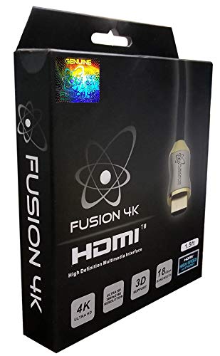 Fusion4K High Speed 4K HDMI Cable (4K @ 60Hz) - Professional Series (1.5 Feet) 1.5 Feet