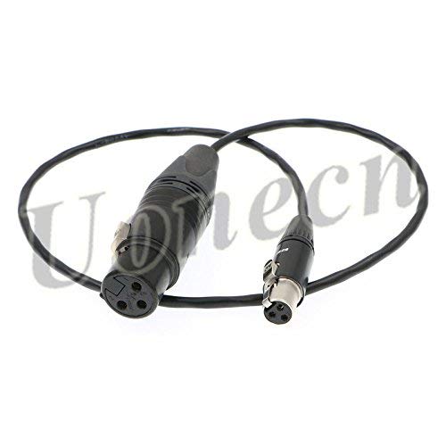 Uonecn Mini XLR 3 Pin Female to 3 Pin Female Plug XL2 TA3-F Audio Cable Adapter Camera Video Assist for SD 442 Devices 688/788 20''