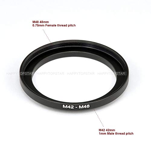 Metal M42 to M48 Male to Female 42mm to 48mm M42-M48 Step-Up Coupling Ring Adapter for Lens Filter Telescope