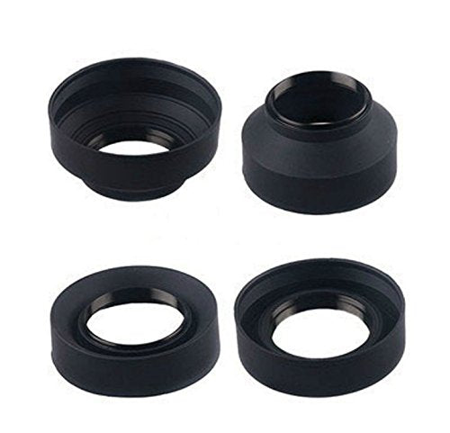 58m Soft Rubber Lens Hood for Canon Rebel T5, T6, T6i, T7i, T8i, EOS 80D, EOS 90D, EOS 77D, SL3 Cameras with Canon EF-S 18-55mm is STM Lens