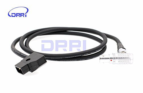 DRRI Right Angle Female 1B 6 Pin to D-Tap Power Cable Red Scarlet & Epic Camera Elbow 6pin cable