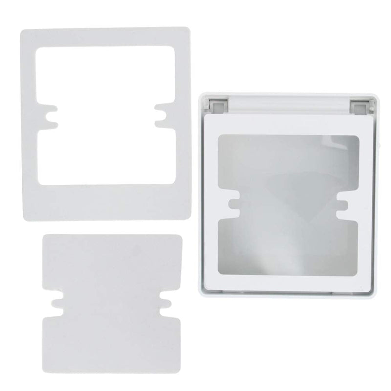 Fielect Weatherproof in Use Outlet Cover Plug Receptacle Protector for Retrofit Siding Construction White 86 Type 98x110x43mm 3Pcs 3 Pcs 86 Type 89x92mm