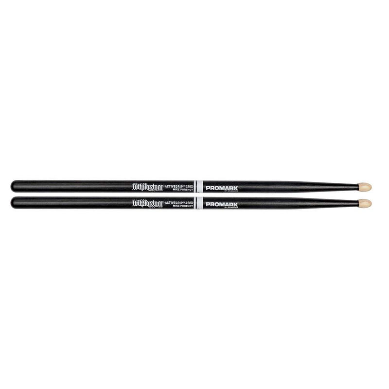 Promark ActiveGrip Mike Portnoy 420X Signature Drumsticks Black Mike Portnoy Signature