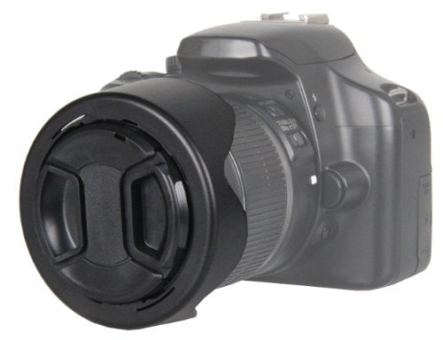 77MM Reversible Tulip Flower Lens Hood and Lens Cap Kit for Nikon COOLPIX P1000 16.7 Digital Camera