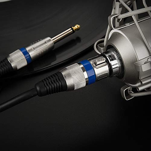 XLR Male Cable To 6.35mm 1/4inch TS Jack Lead Mono Signal Plug,3 Pin Unbalanced Audio Cable,Microphone Cable,Amp Cable,Speaker(2m) 2m