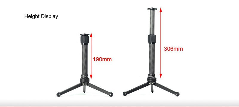 SUNWAYFOTO ET-01 Carbon Fiber Tripod Extension Tube, 22.05lbs Capacity