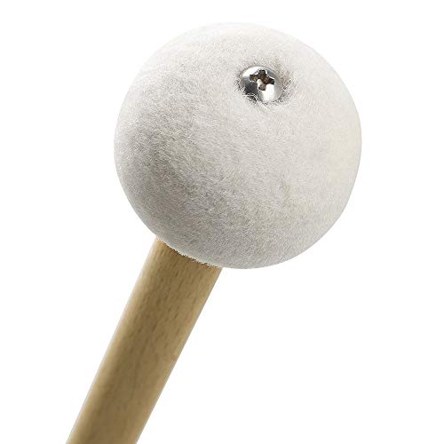 Hacbop 2 Pieces Double Head Drum Cymbal Gong Mallet Soft Hammer Sticks Mallets Rods Felt Hammer 385mm