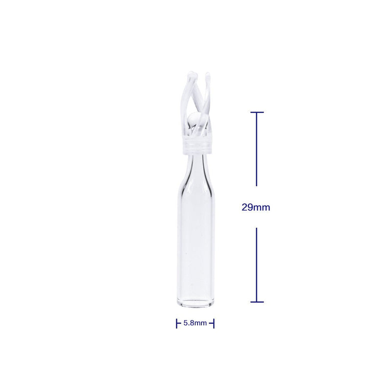 ALWSCI Polyspring Insert Clear Glass, 6mm Insert Diameter, Volume 200µl (Pack of 100) Conical Base with Polyspring 200ul 6*29mm
