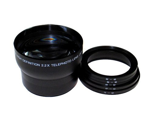 Sakar Digital Concepts 2X 62mm Deluxe Telephoto Lens (Includes Rings)