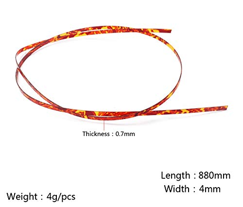Celluloid Strip, RiToEasysports GJ01 Thin Guitar Binding Purfling Edging Strips Rainbow Color Celluloid Accessories