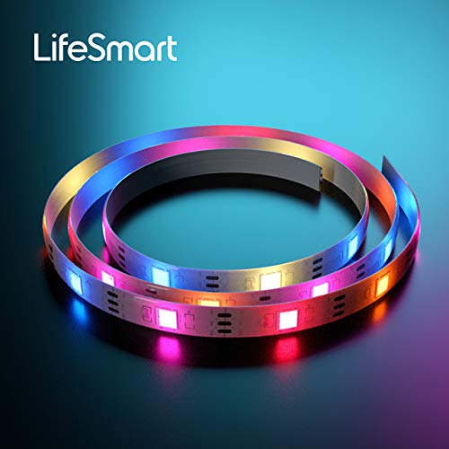 [AUSTRALIA] - LifeSmart Strip Lights Work with Apple HomeKit, 2.4GHz WiFi Rope Light Compatible with Siri, Alexa, Google Assistant, Smart Color Changing Music Sync Remote, 6.6ft/2M SMD 5050 RGB Tape Light, 60LEDs/M 2M, 60LEDs/M 