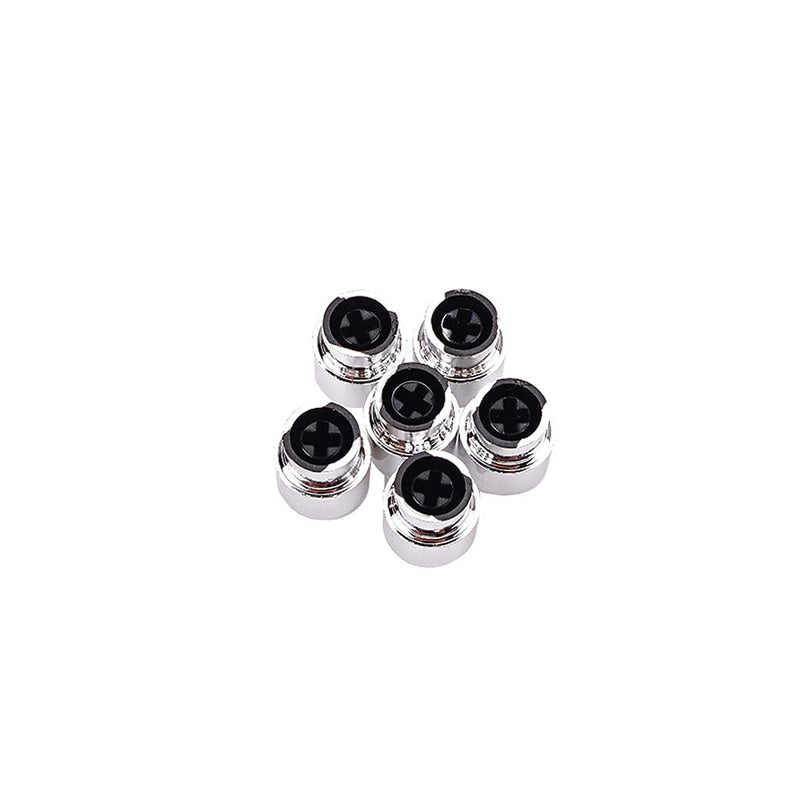 Alnicov 6Pcs Plastic Guitar Switch Tip Cap Knobs for Tele Telecaster Guitar Parts,Chrome