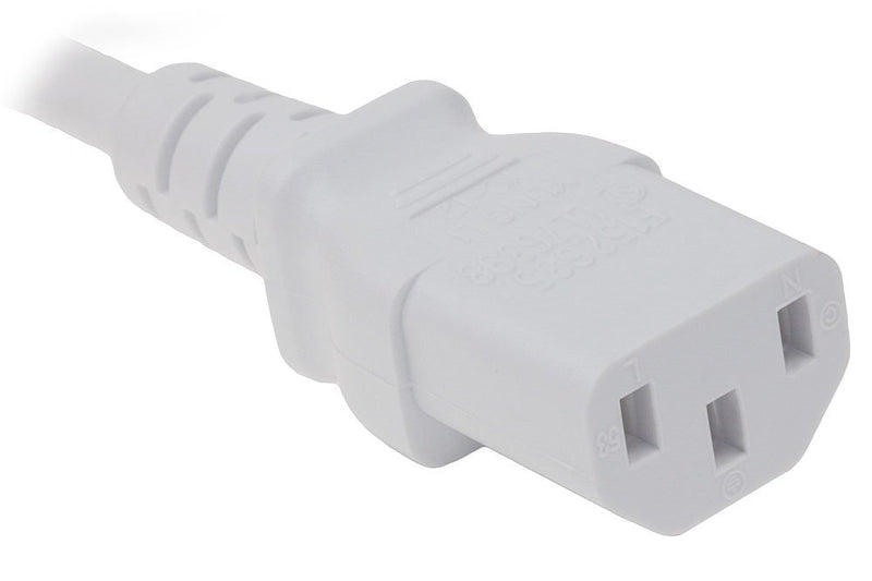 [AUSTRALIA] - Omnihil 8 Feet AC Power Cord Compatible with PRORECK Party 15 Portable 15-Inch 2000 Watt 2-Way Power ed PA Speaker System Power Supply - White 
