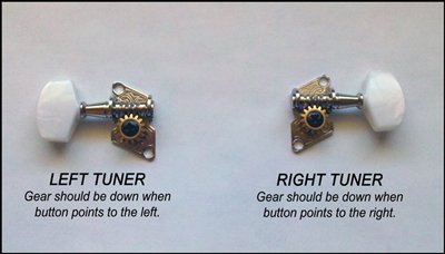 Chrome Open-gear Guitar Tuners/Machine Heads - 6-piece 3 Left / 3 Right Alignment