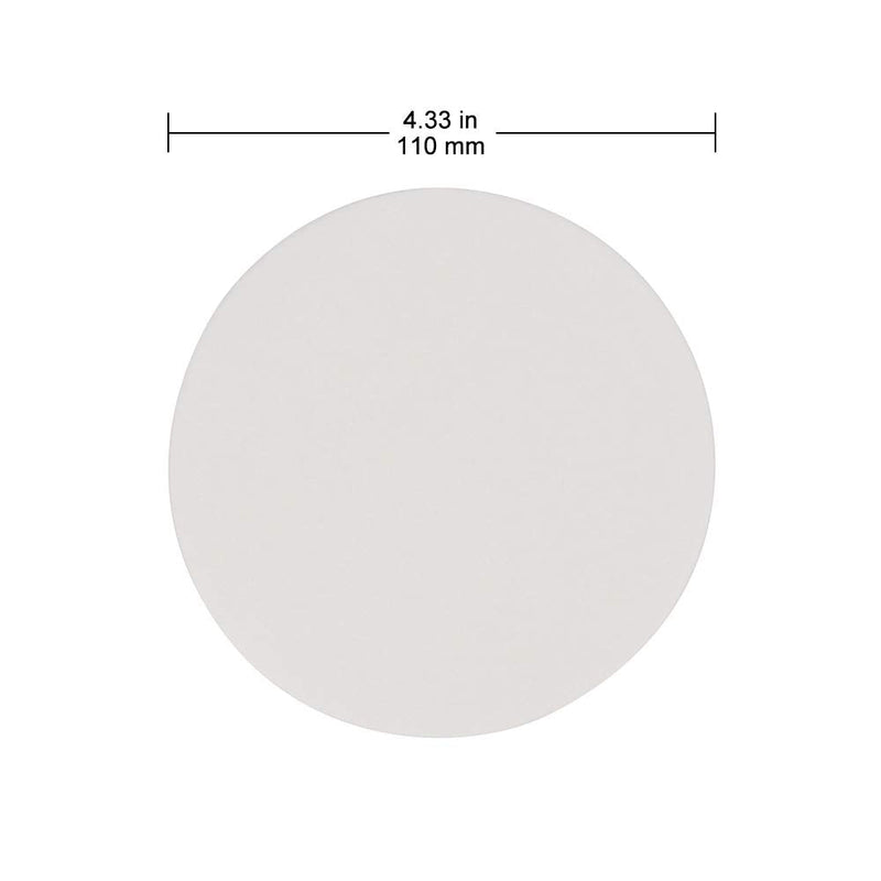 Labasics Quantitative Filter Paper Circles, 110 mm Diameter Cellulose Filter Paper with 15 to 20 Micron Particle Retention Medium Filtration Speed, Pack of 100