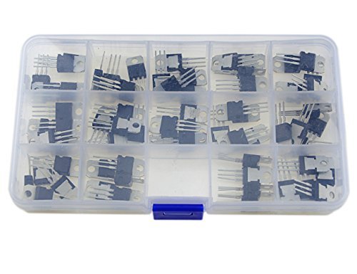 XINGYHENG 70Pcs 14 Values Three Terminal Positive Negative Voltage Regulator Transistor Kit T0-220 (L7805, L7806, L7808, L7809, L7812, L7815, L7824, L7905, L7906, L7908, L7909, L7912, L7915, LM317)