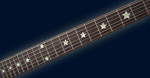 Inlaystickers Fret Markers for Guitars & Bass - Everly Brothers Stars - White Pearl F-093EB-WT