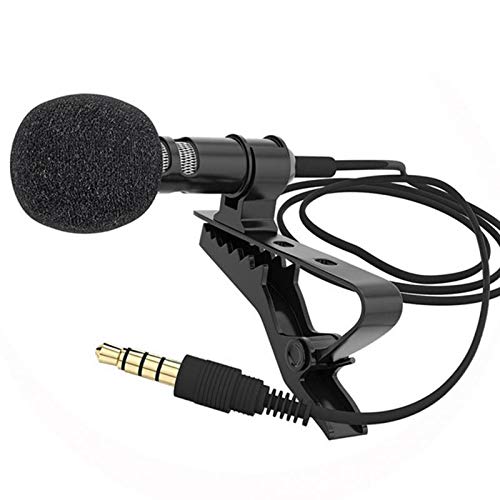 Coycoye Lavalier Mobile Phone Microphone Recording Karaoke Small Microphone with 3.5 Audio Cable for Interview Conference