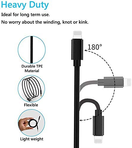Aux Cord for iPhone, [Apple Mfi Certified] Lightning to 3.5mm Audio Cable 3.3FT iPhone AUX Cord for Car Stereo, Speaker and Headphone Compatible with iPhone 13 12 11 XS XR X 8 7 6 iPad iPod (Black)