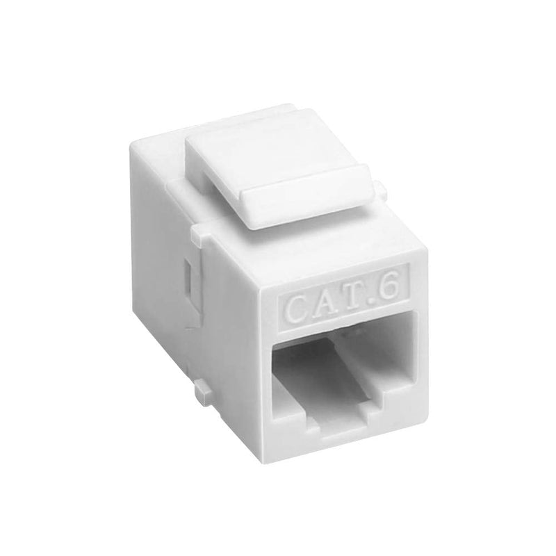 [AUSTRALIA] - RJ45 Keystone Coupler Jack,Cat6 Network Cable Female to Female Jack - 10 Plus 1 Pack White 10pack 