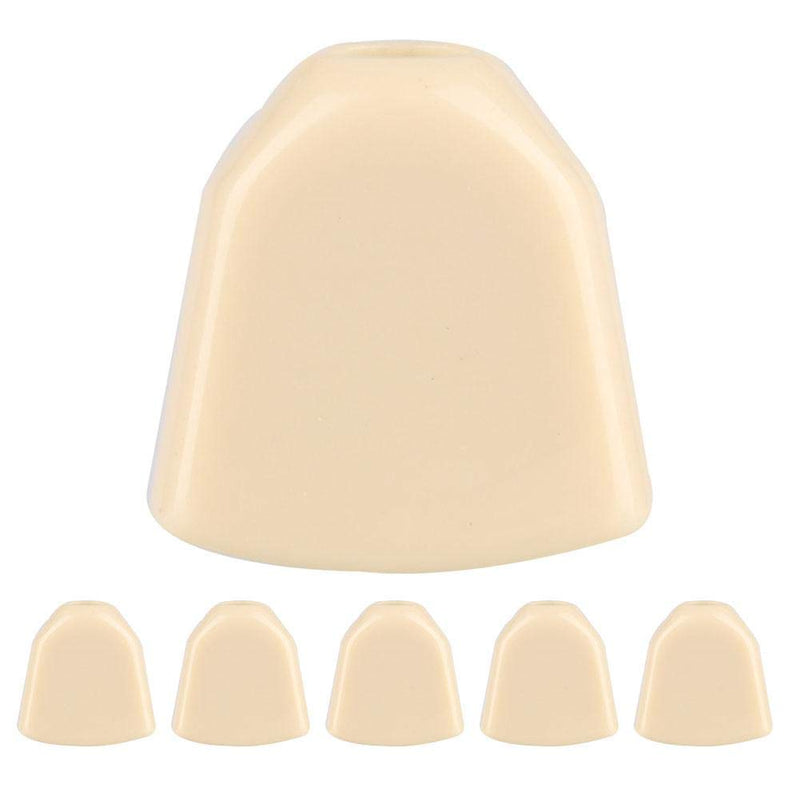 Alomejor Tuning Peg Heads 6 PCS/Set Acrylic Tuning Pegs Button Machine Heads for Guitar Beige