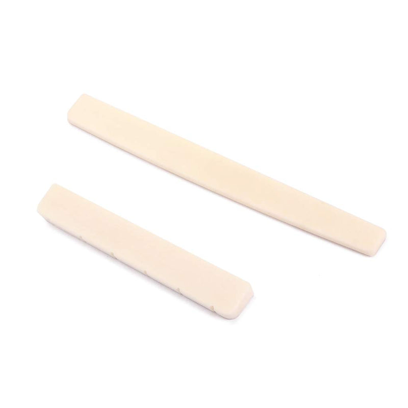 Alnicov Durable Buffalo Bone Bridge Nut Saddle for 6 String Acoustic Guitar Parts