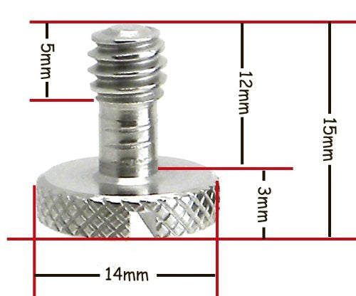Steel Screws 1/4" Tripod Quick Release QR Plate Camera Flathead Slot Stainless SS ideal for Manfrotto / Sachtler (50) 50
