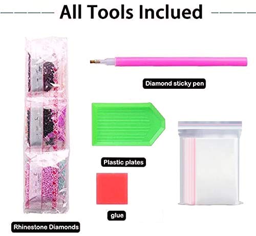 5D Diamond Painting Kits 12X16 Inch with Pen Tool Accessories for Adults Kids Unicorn