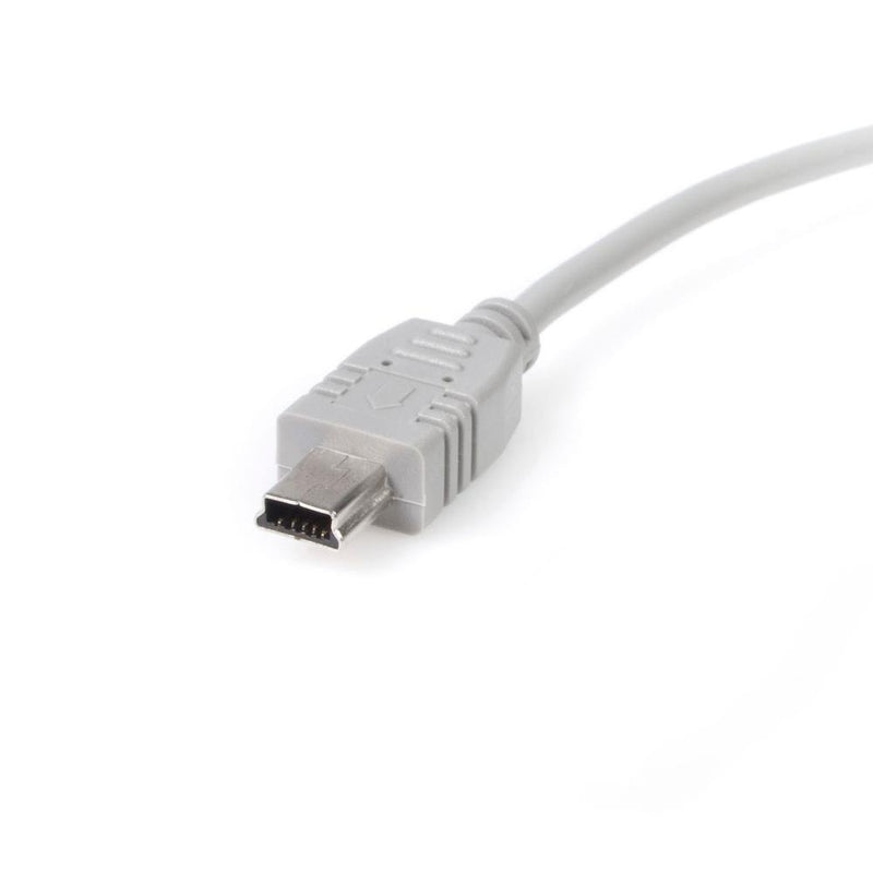 StarTech.com 10 ft. (3 m) USB to Mini USB Cable - USB 2.0 A to Mini B - Grey - Mini USB Cable (USB2HABM10) Gray 10 ft / 3m Straight