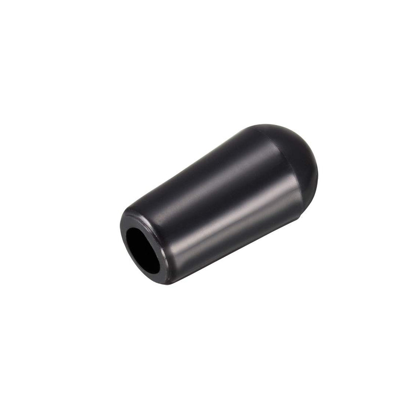 sourcing map M4 Switch Tip Knob Cap Plastic Replacement for 3 Way Toggle Pickup Selector Black 5pcs