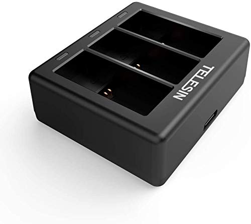 [AUSTRALIA] - TELESIN 3 Channel Triple Battery Charger with 2-Pack Replacement Batteries withType-C Cable for GoPro Hero 9 Black, Fully Compatible with Go Pro 9 Original Charger and Battery (Single Charger) Single charger 