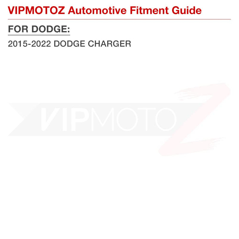 VIPMOTOZ Front + Rear White LED Strip Side Marker Light Fender Parking Lamp Replacement For 2015-2022 Dodge Charger LD, Chrome Housing, Driver & Passenger Side