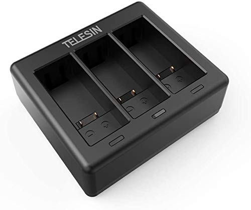 [AUSTRALIA] - TELESIN 3 Channel Triple Battery Charger with 2-Pack Replacement Batteries withType-C Cable for GoPro Hero 9 Black, Fully Compatible with Go Pro 9 Original Charger and Battery (Single Charger) Single charger 