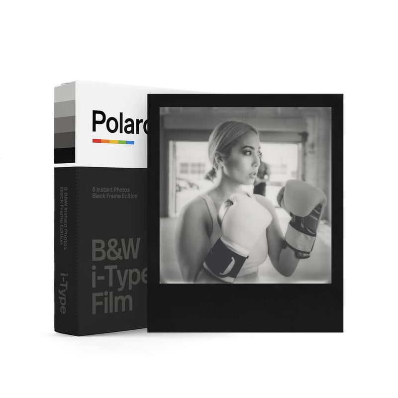 Polaroid B&W i-Type Instant Film – Black Frame Edition 8 Exposures + Black Album Holds 32 Photos