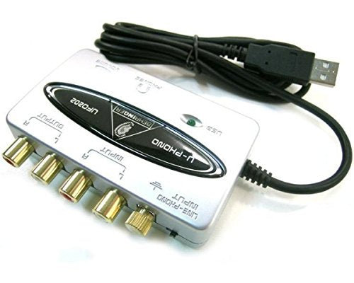 Behringer UFO202-BK High-Quality USB Audio Interface Vinyl Recording Bundle, Black