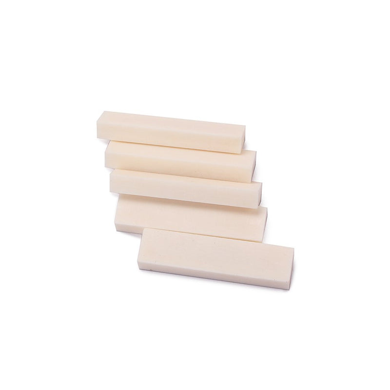 [AUSTRALIA] - Alnicov 5 Pieces Vintage Blanks Buffalo Bone Nut for Guitar Ukulele Accessory 40x10x5mm 