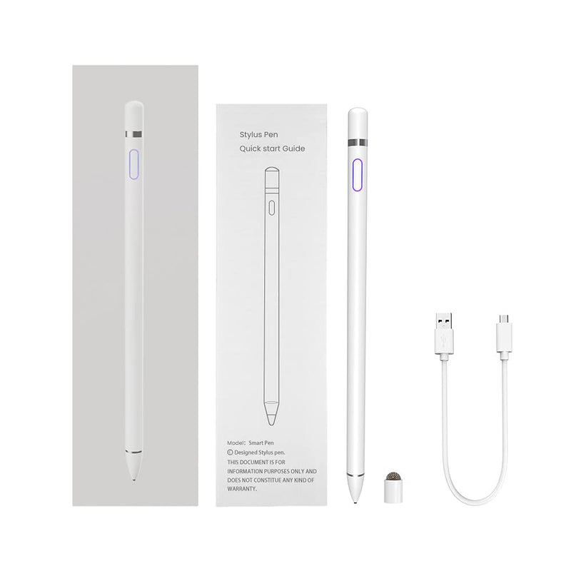 Stylus Pens for Touch Screens, Fine Point Stylist Pen Pencil Compatible with iPhone iPad Pro Air Mini and Other Tablets White