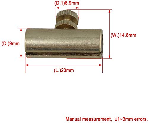 Cello Mute 2Pieces, Brass Adjustable Cello Wolf Tone Eliminator Wolf Tone Mute Suppressor Tube Eliminate Wolf Tone (Gold) Gold