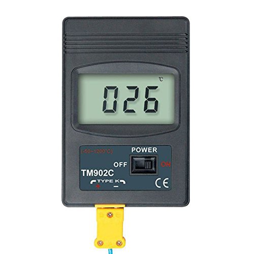 NUZAMAS Digital Thermometer 2 Way K-Type Sensor Temperature Probe, Dual Two Channel Digital Thermometer 2 K-Type Thermocouple Sensor -50 °C / 1200 °C and 5 K-Type Thermocouple