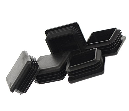 (Pack of 10) - 2" Square OD (14-20 Ga) Plastic Tubing Plugs (1.83" to 1.92" ID) - 2 Inch End Cap 2" x 2" Fence Post Pipe Tube Cover Insert - End Caps for Fitness Equipment