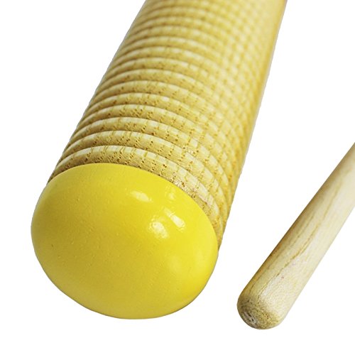 A-Star Wooden Shaker Maraca Guiro Scraper with Beater