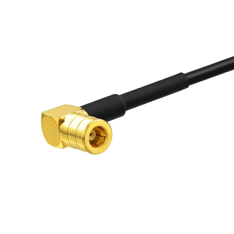 Eightwood Satellite Radio Antenna Cable 3 feet Fakra Curry Male to SMB Female Right Angle Compatible with Sirius XM Car Vehicle Radio Stereo Receiver Tuner