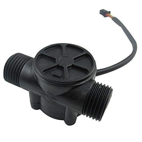 DIGITEN Water Flow Control Meter LCD Display Controller+G1/2" Water Hall Sensor Flow Meter Flowmeter Counter 1-30L/min+G1/2" Solenoid Valve Normally Closed N/C+DC 12V Power Adapter Dfc15+g1/2" Flow Sensor+g1/2" Solenoid Valve