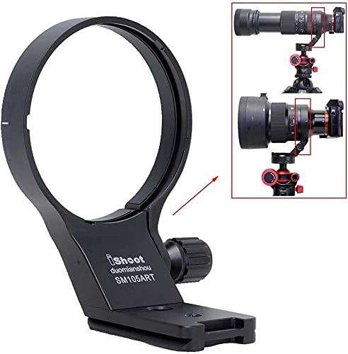 [AUSTRALIA] - Lens Collar Tripod Mount Ring Support Holder BracketCompatible with Sigma 105mm f/1.4 DG HSM Art (EF/FX/FE/L Mount) & Sigma 100-400mm f/5-6.3 DG DN OS (E/L Mount) Lens, Bottom is Arca Fit Plate 