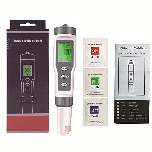 3in1 Digital pH Meter with ATC pH Tester, pH TDS Temp 0.01 Resolution High Accuracy Pen Type Tester, Water Tester for Water, Wine, Spas, Aquariums; Outdoor