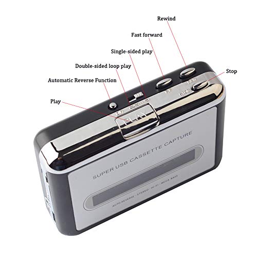 Walkman Cassette Player USB Cassette to MP3 Converter Capture Audio Music Player Tape Cassette Recorder